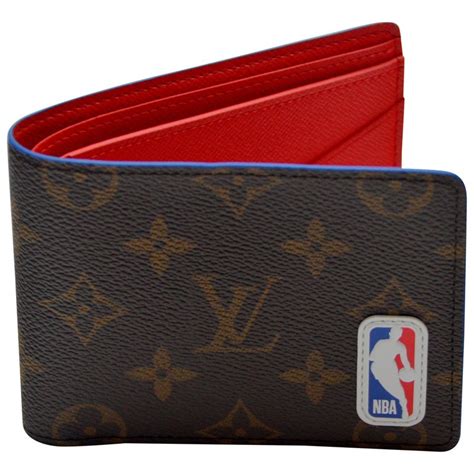 louis vuitton blue and red wallet|Louis Vuitton bifold wallet.